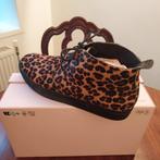 Nieuwe panter leren hoge sneakers mt 41, Kleding | Dames, Schoenen, Ophalen of Verzenden, Nieuw, Bruin, Sneakers of Gympen