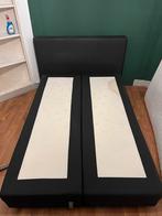 Gratis ophalen Boxspring 160x210 met hoofdbord en evt matras, Ophalen, Gebruikt, Tweepersoons, Stof