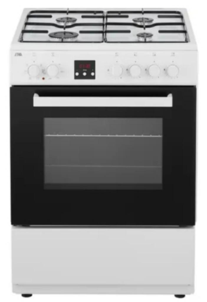 ETNA FGV561WIT – Gasfornuis 60 cm – Wit, Witgoed en Apparatuur, Fornuizen, Zo goed als nieuw, Vrijstaand, Gas, 4 kookzones, 85 tot 90 cm