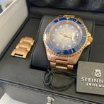 Aangeboden: Steinhart Rose Gold Blue Ceramic, Staal, Staal, Zo goed als nieuw, Ophalen