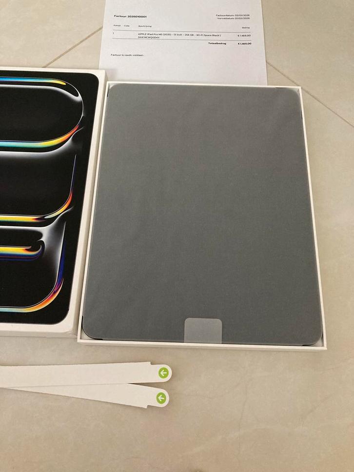 Ipad Pro 13 inch M5 chip wifi 256gb bon/garantie/nieuw/Ruil, Computers en Software, Apple iPads, Nieuw, Apple iPad Pro, Wi-Fi