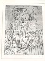 vintage abstracte ets kunstwerk Werner Reinisch grafiek, Antiek en Kunst, Kunst | Etsen en Gravures, Ophalen