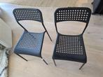 2x IKEA zwarte stoelen – lichtgewicht en stapelbaar, Huis en Inrichting, Ophalen, Kunststof, Twee, Zwart