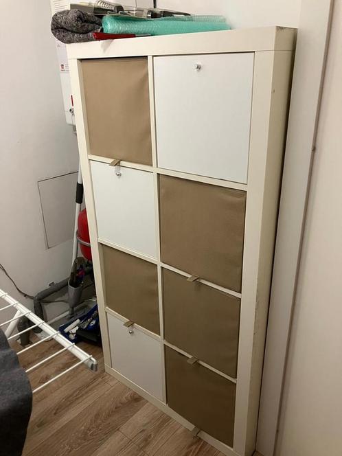 Ikea Kallax kast 8 vakken, Huis en Inrichting, Kasten | Boekenkasten, Gebruikt, 25 tot 50 cm, Ophalen