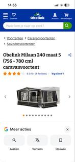 Caravan Voortent - Obelink Milaan 240 Maat 5, Caravans en Kamperen, Ophalen of Verzenden, Nieuw