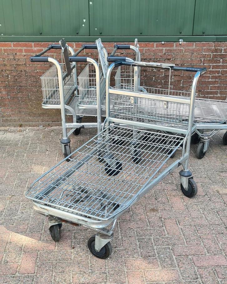 Wanzl verzamel Kar Plattekar plateauwagen transportwagen, Doe-het-zelf en Verbouw, Transportwagens, Gebruikt, Transportkar, 100 liter of meer
