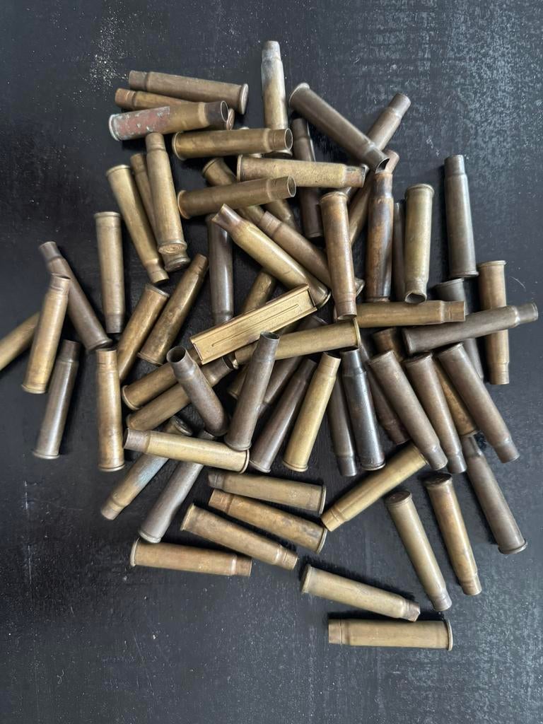 Partij WO2 messing hulzen + laadclip (verzamelobject), Verzamelen, Militaria | Tweede Wereldoorlog, Hulzen of Bodemvondsten, Ophalen of Verzenden