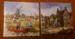 Twee tegeltjes (ter Steege) met Hollandse taferelen, Ophalen of Verzenden