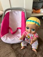 Baby born pop 25 cm met geluidjes en maxi cosie, Ophalen of Verzenden, Zo goed als nieuw, Babypop