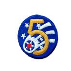 WWII USAAF 5th Air Force Patch, Verzamelen, Militaria | Tweede Wereldoorlog, Ophalen of Verzenden, Luchtmacht, Amerika, Embleem of Badge