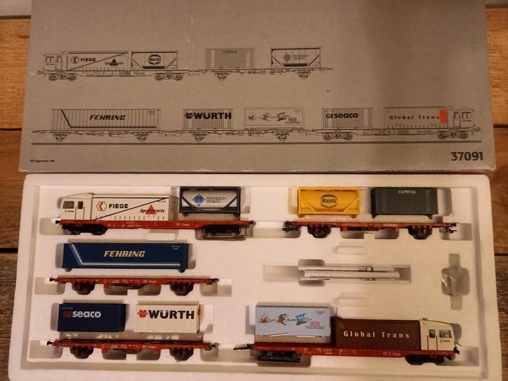 Marklin 37091 Cargosprinter + 4 extra wagons, Hobby en Vrije tijd, Modeltreinen | H0, Zo goed als nieuw, Treinset, Wisselstroom
