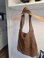 Bruine leren  suède handtas, Ophalen of Verzenden, Gebruikt, Bruin, Handtas