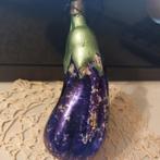B1138 oude kerstbal paars aubergine 10 cm, Ophalen of Verzenden, Gebruikt