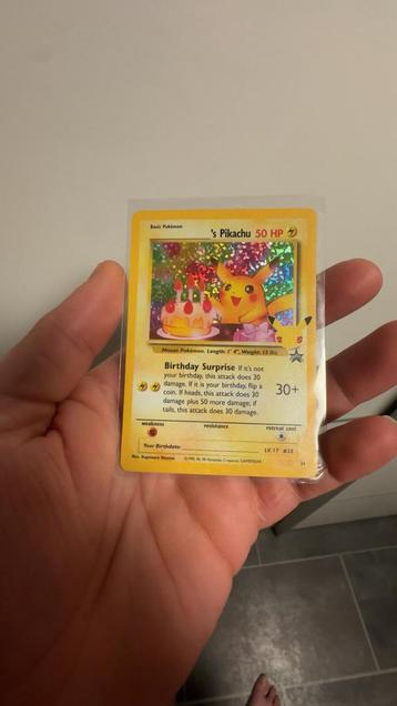 Pokemon Pikachu Celebrations Promo *NM* beschikbaar voor biedingen