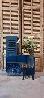 leuke vintage blauwe koffer !, Gebruikt, Ophalen of Verzenden