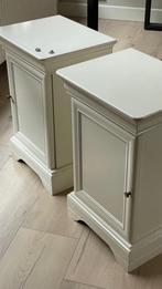 Set van 2 klassieke witte nachtkastjes, Ophalen, Gebruikt, Minder dan 45 cm, 55 tot 70 cm