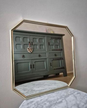 Vintage mid-century spiegel achtighoekig jaren 60 beschikbaar voor biedingen