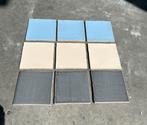 13x13 cm handvorm tegels kleur blauw, beige en donker grijs, Ophalen, Nieuw, Minder dan 20 cm, 10 m² of meer
