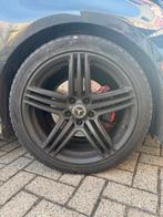 Mat zwarte 18 inch velgen 5x112 met nieuwe winterbanden., Ophalen, 18 inch, Velg(en), Winterbanden