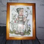 Geborduurd schilderij Peter met geit en lammetje - Hummel, Ophalen, Gebruikt