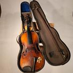 Oude 4/4 viool in handgemaakte koffer, Muziek en Instrumenten, Ophalen of Verzenden, Onbekend, Onbekend, Onbekend