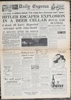 Aanslag op Hitler Daily Express 9 november 1939, Verzenden, Overige soorten, Duitsland, Boek of Tijdschrift