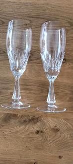 6 geslepen champagne/cherry  glazen, Antiek en Kunst, Antiek | Glas en Kristal, Ophalen of Verzenden