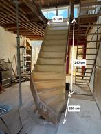 Houten Onderkwart Trap - 297cm Hoog, Doe-het-zelf en Verbouw, Ladders en Trappen, Ophalen, Gebruikt, Trap, 2 tot 4 meter