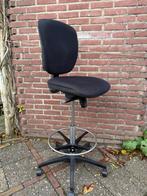 Hoge Kassastoel / Werkstoel / Werkplaatsstoel Ergonomisch, Huis en Inrichting, Bureaustoelen, Ophalen, Ergonomisch, Gebruikt, Zwart