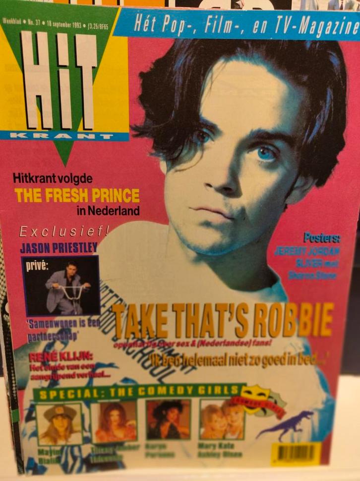 Hitkrant 18 september 1993 - Robbie Williams, Boeken, Tijdschriften en Kranten, Gelezen, Muziek, Film of Tv, Ophalen of Verzenden