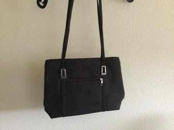 Leuke bruine stoffen tas met twee afsluitbare vakken! beschikbaar voor biedingen