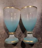 Vintage glazen met gouden rand, Ophalen of Verzenden