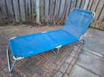 Blauwe strandstoel / ligstoel, Tuin en Terras, Ophalen, Gebruikt, Metaal, Verstelbaar