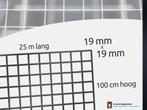 Volièregaas zwart 25x25mm | 1.4 mm | 50/100cm | 25m, Ophalen of Verzenden, Nieuw, 20 meter of meer, Gaas