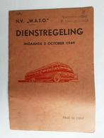 N.V. W.A.T.O.  NIJVERDAL DIENSTREGELING ingaande 2 OCT. 1949, Ophalen of Verzenden, Gebruikt, Bus of Metro, Boek of Tijdschrift
