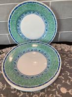 Bord Churchill groen/blauw (060824), Gebruikt, Ophalen of Verzenden, Bord(en), Overige stijlen