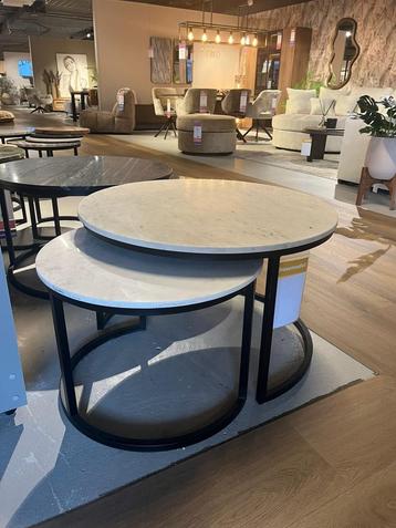 Set van 2 salontafel wit  beschikbaar voor biedingen