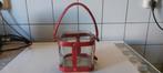 retro glazen plantenbakje met rood leder houvast, Tuin en Terras, Minder dan 30 cm, Minder dan 60 cm, Vierkant, Ophalen of Verzenden