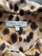 Enjoy Blouse Dierenprint Maat L, Kleding | Dames, Ophalen of Verzenden, Gedragen, Maat 42/44 (L), Bruin