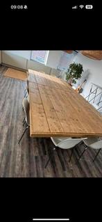 Steigerhouten tafel uit twee delen, Huis en Inrichting, Tafels | Eettafels, Ophalen, Gebruikt, 150 tot 200 cm, 150 tot 200 cm