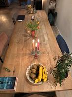 Eettafel met zwart X onderstel - 260x90 cm, Ophalen, Gebruikt, 200 cm of meer, 50 tot 100 cm