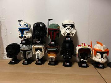 11x LEGO Star Wars Helmen TIE Fighter & Stormtrooper beschikbaar voor biedingen