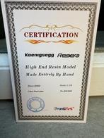 1:18 Koenigsegg Regera Pearl White Frontiart 1/399, Overige merken, Auto, Ophalen of Verzenden, Zo goed als nieuw