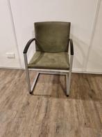 Stoel, kantoor, kantine, vergaderstoel, kamerstoel, Gebruikt, Blauw, Leer, Ophalen of Verzenden