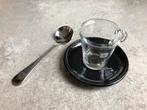 Nespresso barista lepel en kopje met schotel, Ophalen of Verzenden, Overige stijlen, Kop(pen) en/of Schotel(s), Glas