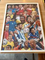 Ingelijste poster met voetbal helden, Rechthoekig Staand, Met lijst, Ophalen of Verzenden, Zo goed als nieuw