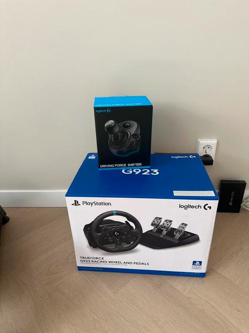 Logitech G923 + Shifter, Spelcomputers en Games, Spelcomputers | Sony PlayStation Consoles | Accessoires, Zo goed als nieuw, PlayStation 4