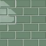 Restant wandtegel/metrotegel 10x20 cm oud grijs groen glans, Ophalen, Nieuw, Minder dan 20 cm, 20 tot 40 cm