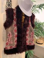 Afghaanse waistcoat M bohemian embroidery gilet, Ophalen of Verzenden, Zo goed als nieuw, Maat 38/40 (M), Bruin