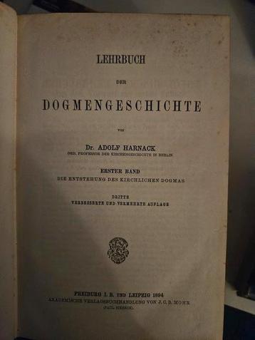 Von Harnack - Dogmengeschichte beschikbaar voor biedingen